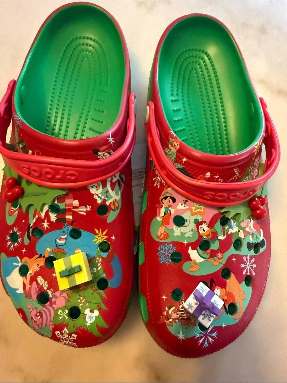 CROCS Kids Red Disney Slip-On Clog with Frozen Charm